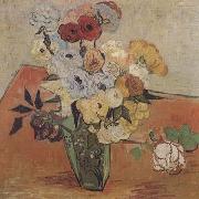 Vincent Van Gogh Roses and Anemones (mk06) Sweden oil painting reproduction
